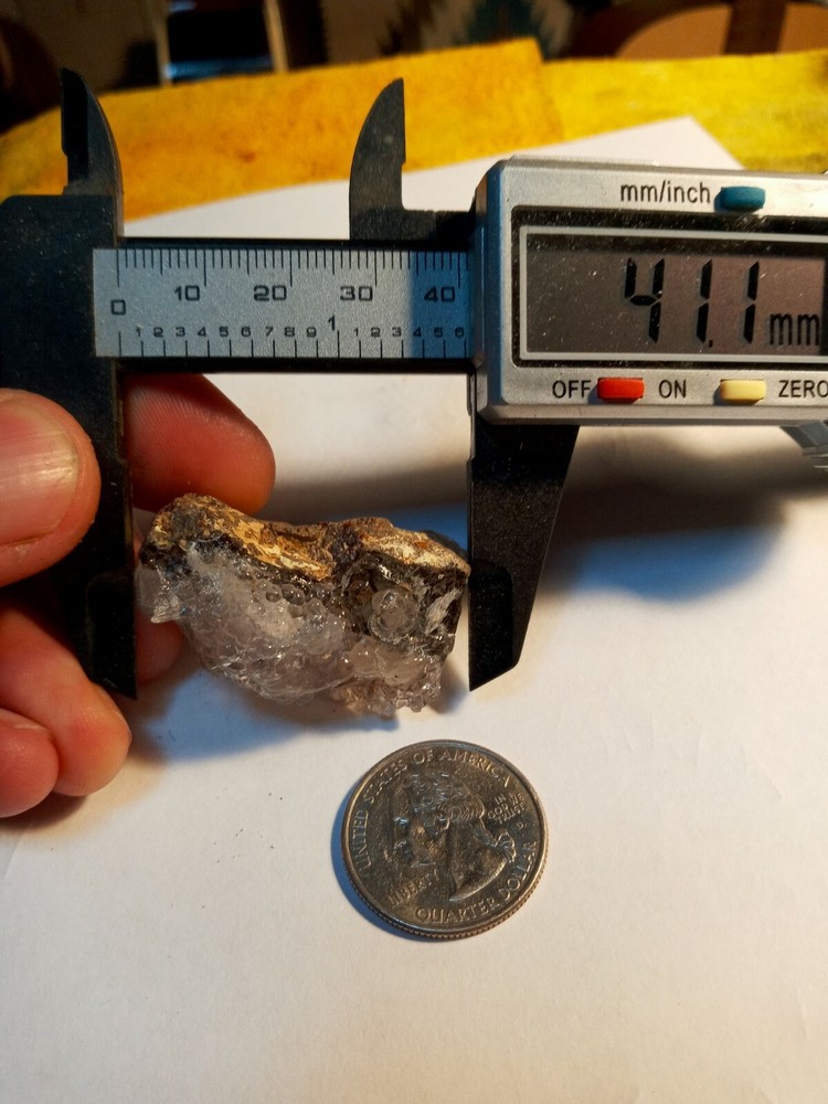 Hyalite opal botryoid on matrix