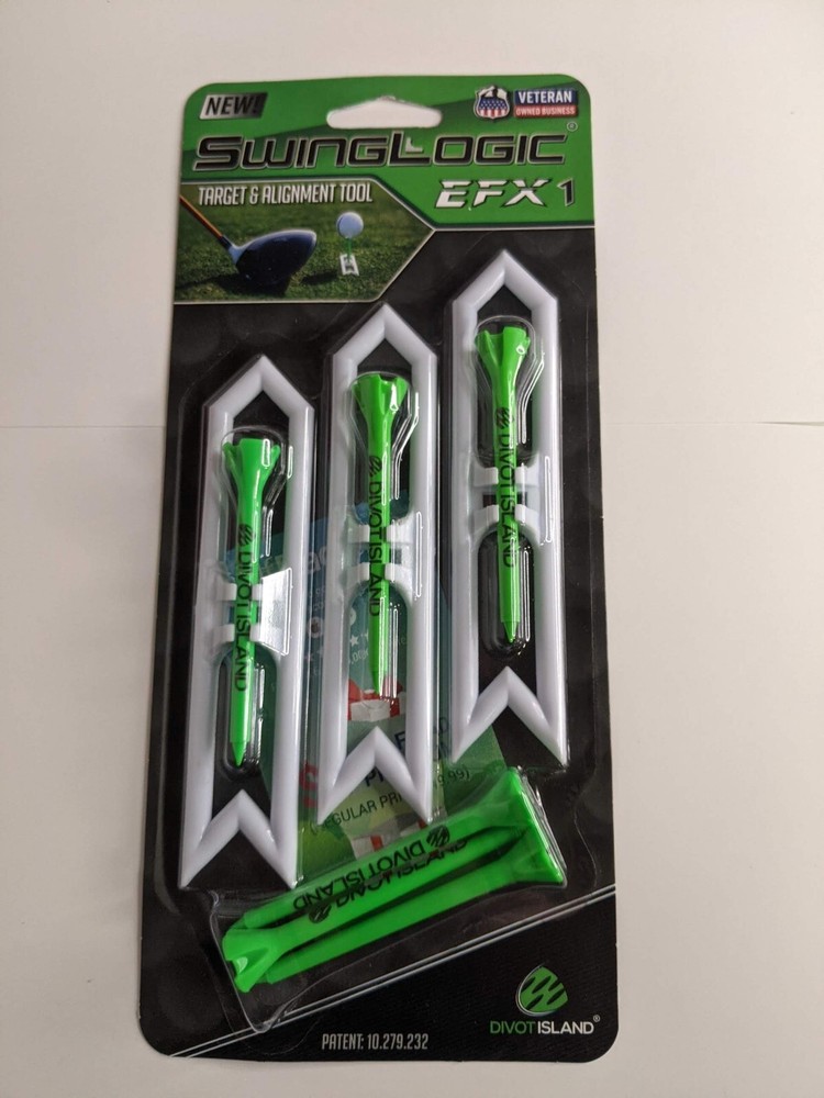 Swinglogic EFX1 Golf Target & Alignment Tool Divot Island New
