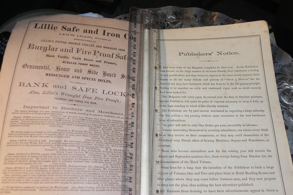 ONCE A MONTH A Magazine AUGUST 1867