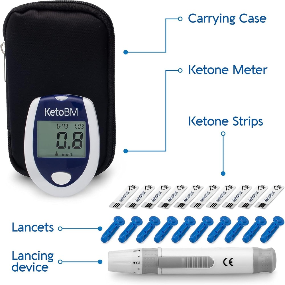 Blood Ketone Meter Kit for Keto Diet Testing - Complete Test