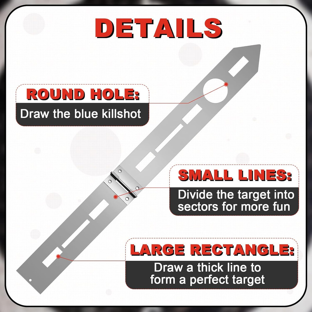 Axe Throwing Target Template Stainless Steel Target Template Stencil Comes with