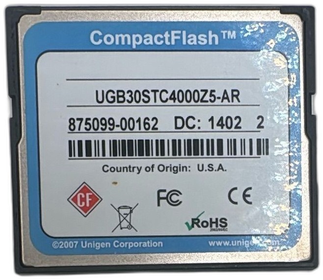 Unigen 4GB CompactFlash CF Card Aristocrat Game GCCE-101 R2 Plugin 2013