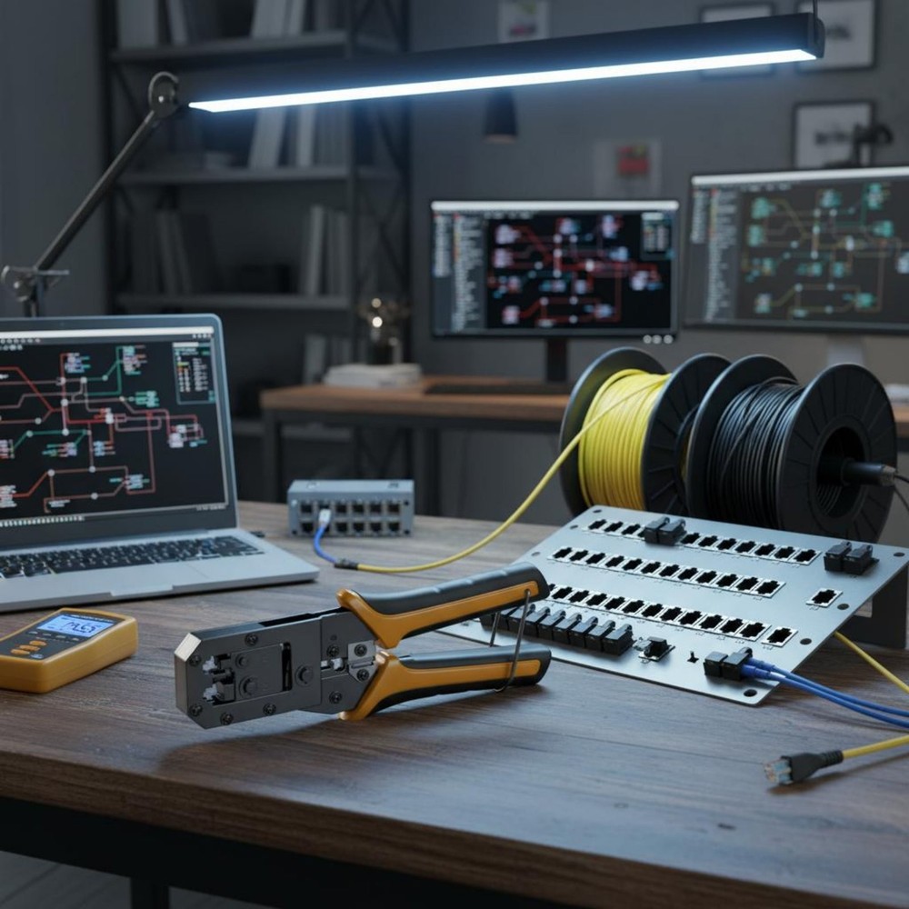 RJ45 Crimping Tool Multi-Functional Network Cable Heavy-Duty