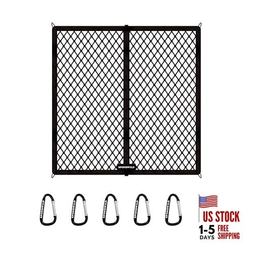 Stretchable Cargo Net(4'x4' Stretches to 7'x7') - Adjustable Elastic Trunk &