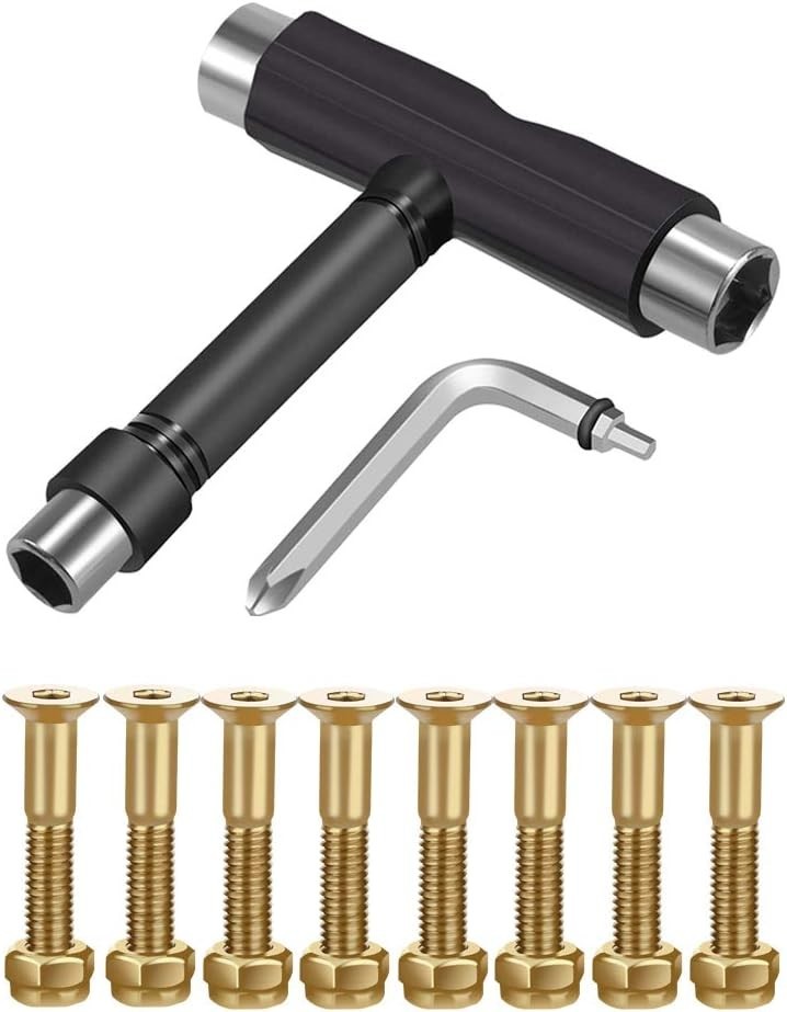 Versatile Skateboard Tool with Screws - Adjustable for Wheels & Trucks - Unisex
