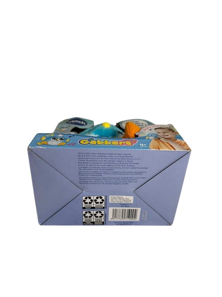 🐦💬 VTech Gabbers Blue Bird • Talking, Chirping, Repeating Shoulder Buddy • NEW