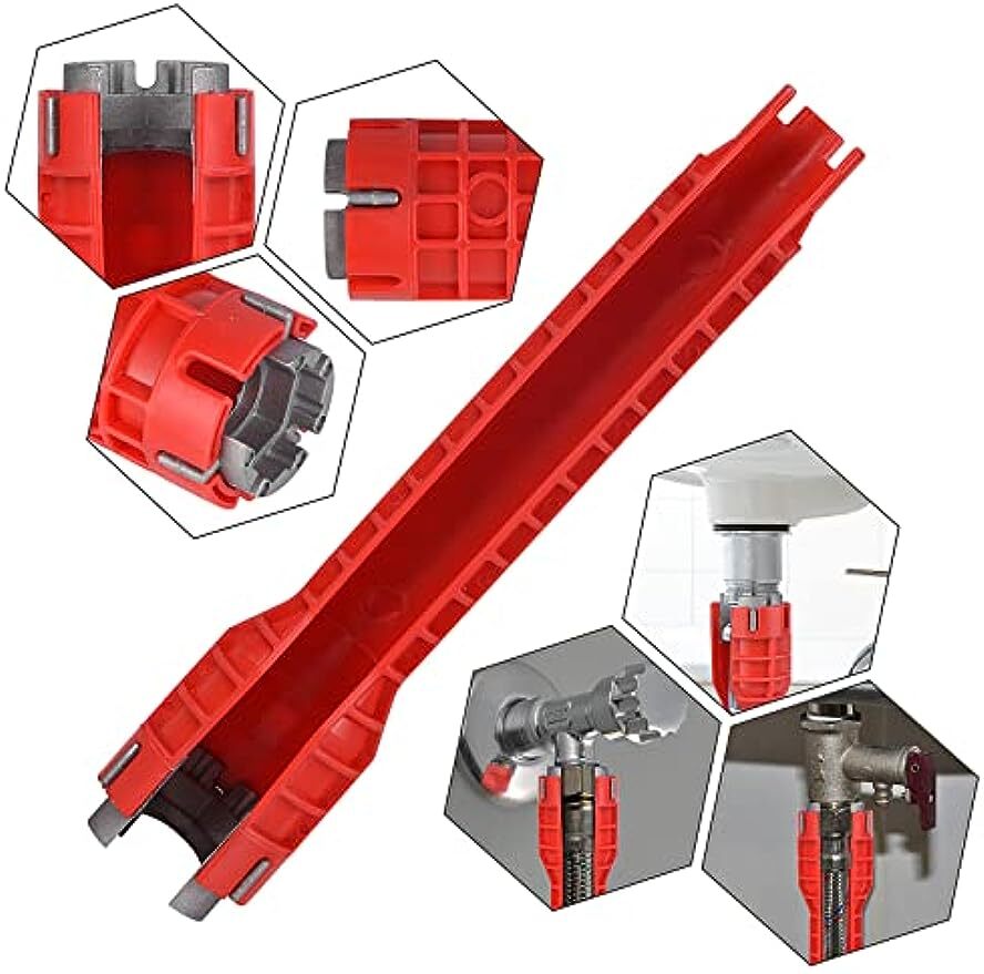 Faucet Sink Installer 8 in 1 Multi Tool Pipe Wrench Plumbing for Kitchen Bathroo