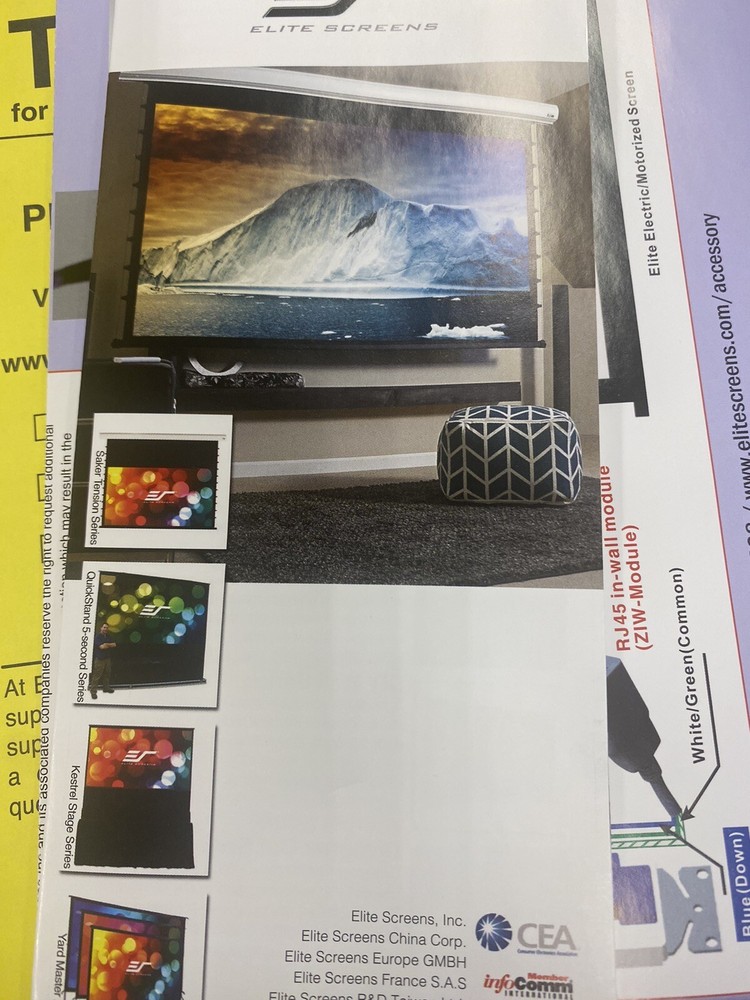 Elite Screens T50UWS1 Tripod Portable Pull Up 50 " Projection Screen