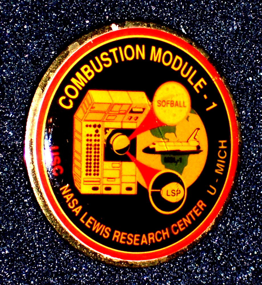 Enamel PIN - NASA - Combustion Module 1 -  USC Mission