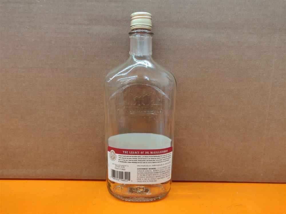⭐️⭐️⭐️⭐️⭐️ EMPTY 750mL Dr McGillicuddy's Cherry Flask Style Craft Bottle