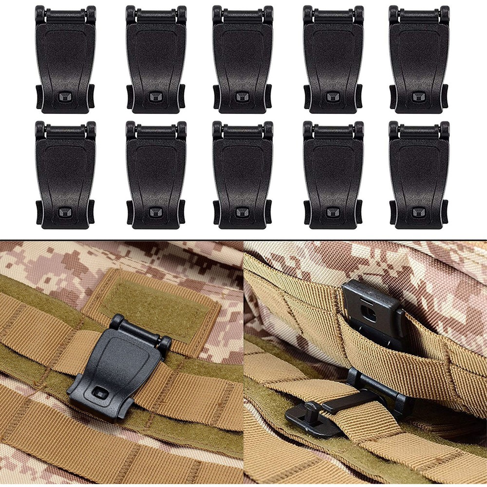 Tactical Molle Tool Clip Strap Multipurpose Backpack Tool Web Dominator Buckle