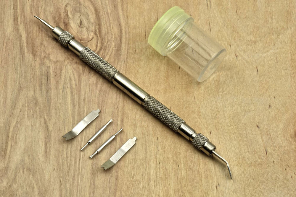 Professional Watch Spring Bar Tool Set w/ Replaceable Tips (4 Extra Pins) JT6203