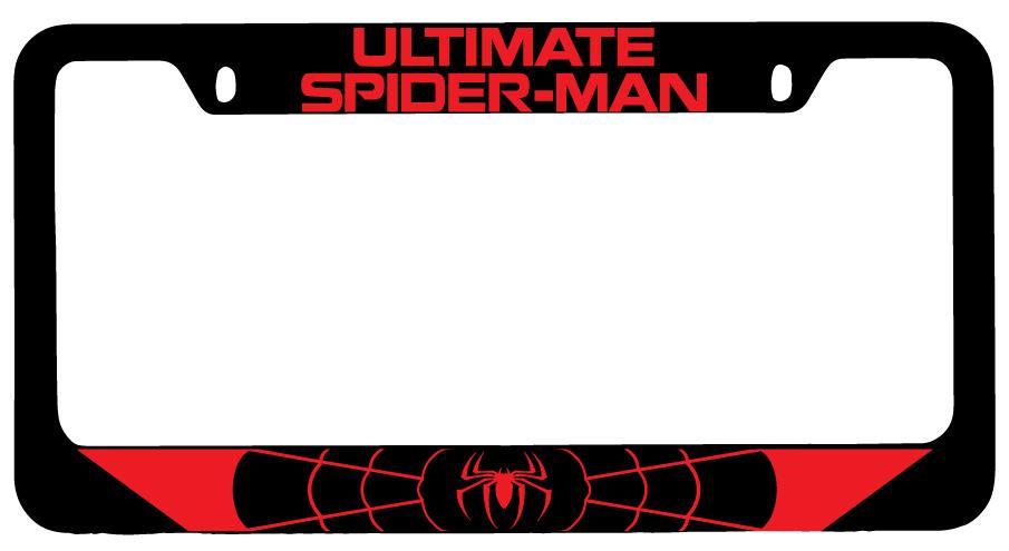 Ultimate Spider Man Black METAL License Plate Frame Auto Marvel