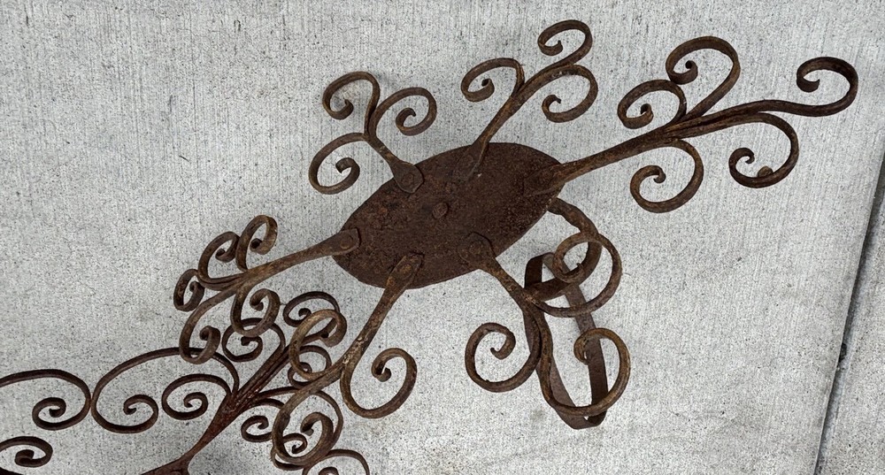 Hand-Forged Hammered Iron Candleholders Wall Sconces Gothic Rusty European Decor