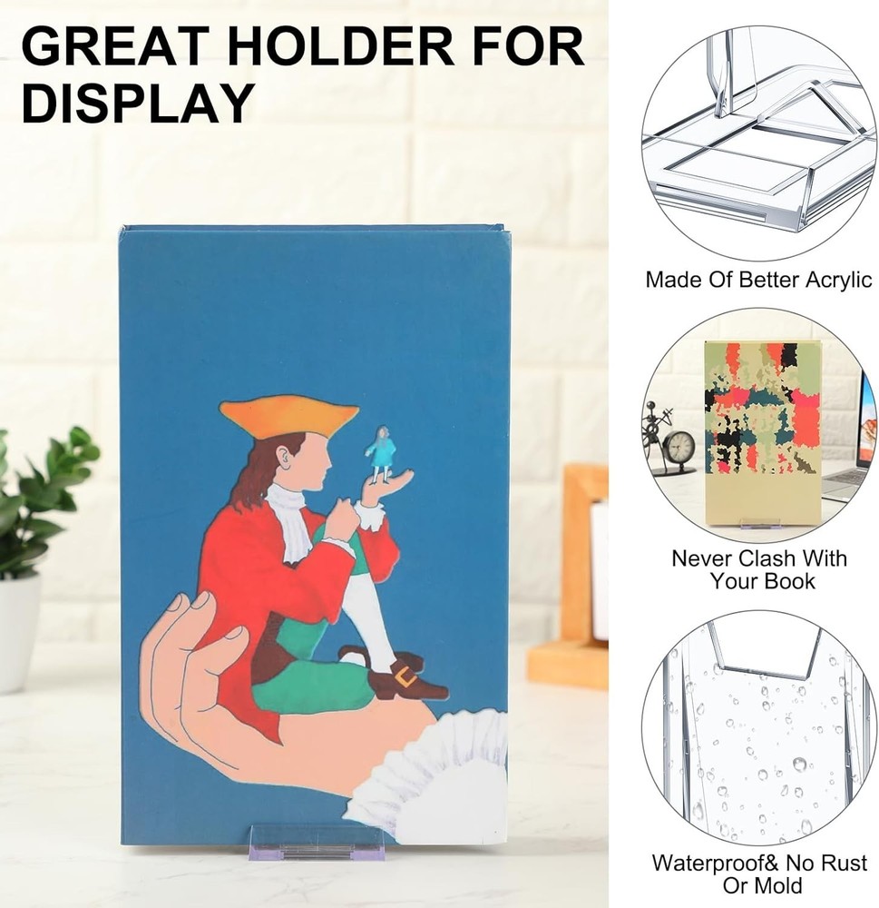 12 Pack Acrylic Book Stand for Display Adjustable Clear Display Holder Easel