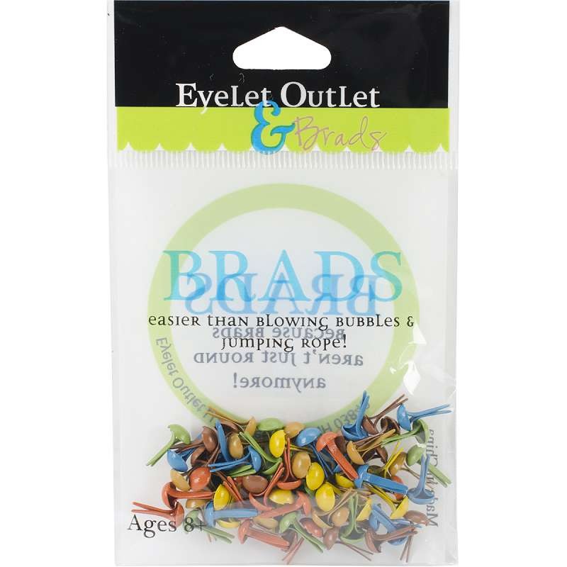 Eyelet Outlet Round Brads 4mm 70/Pkg Fall