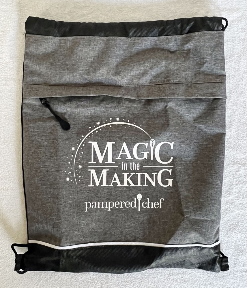 Pampered Chef "Magic in the Making" Drawstring Backpack - Trip Award Premium EUC