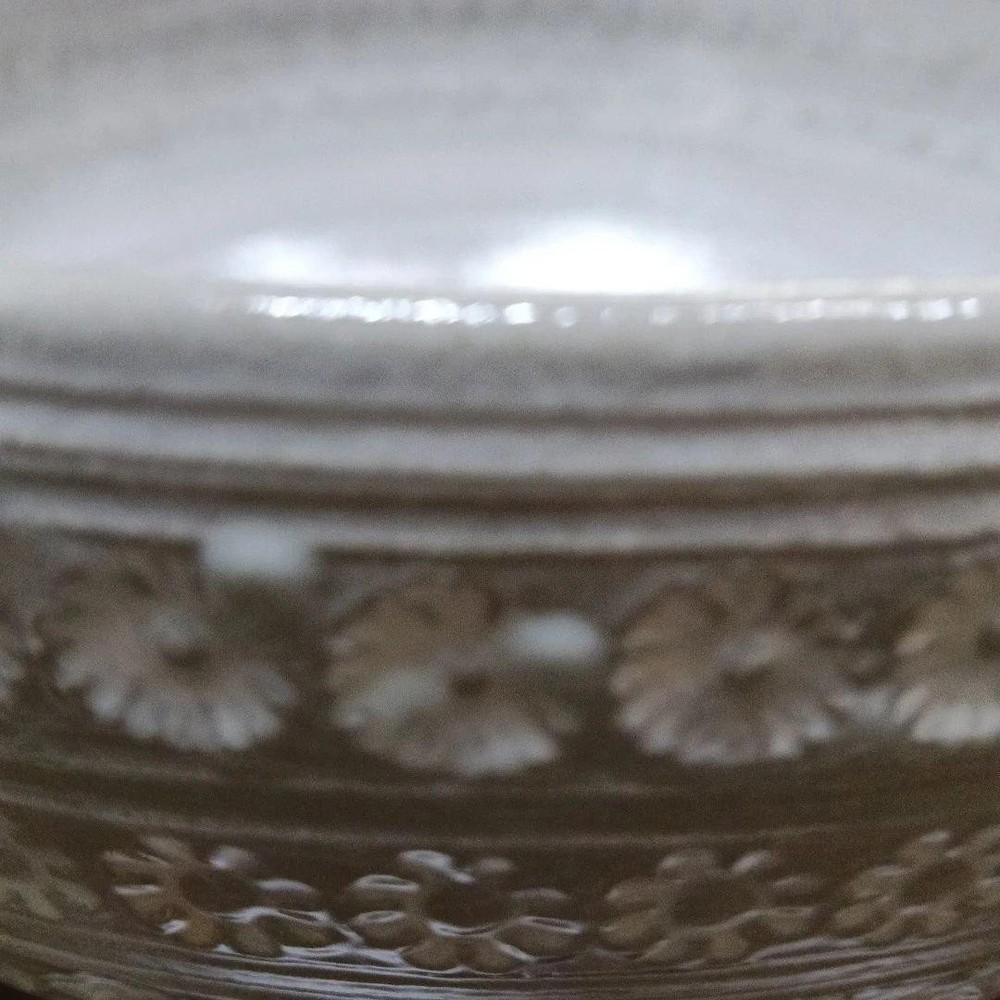 Tea Utensils Large round y with white flower pattern