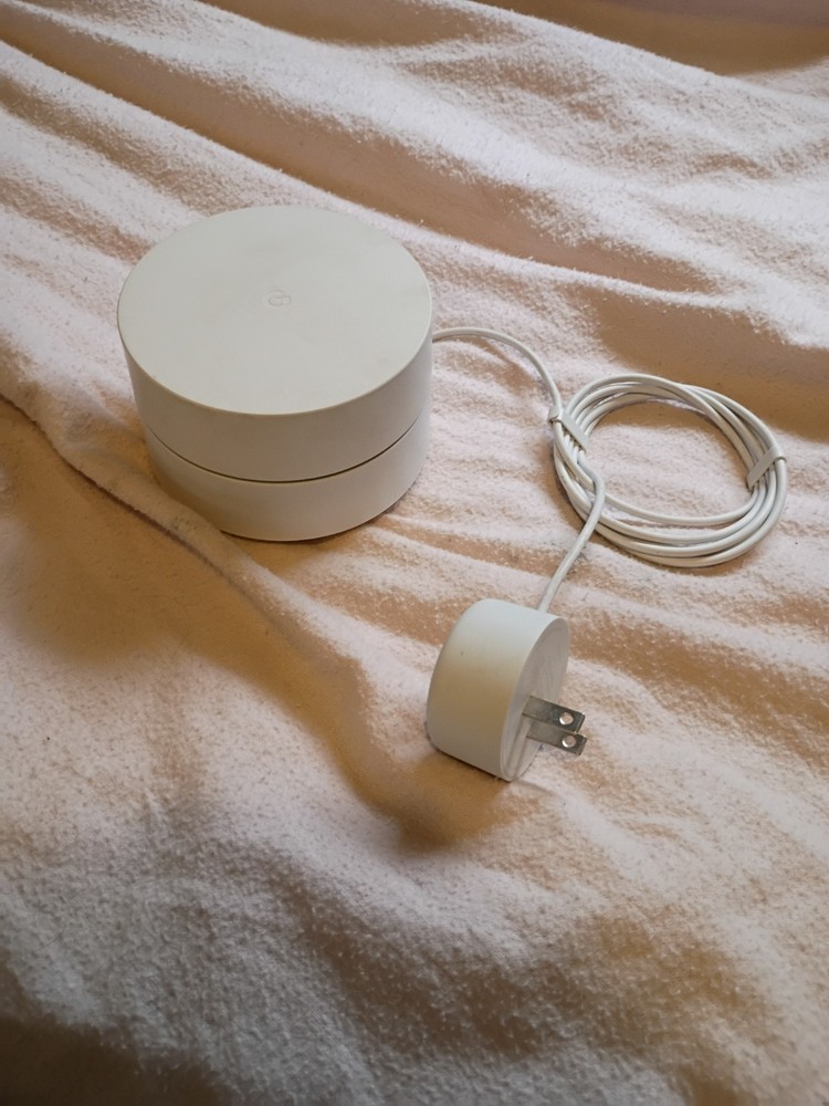 Google Mesh GJ2CQ WiFi Router With Power Cable, White