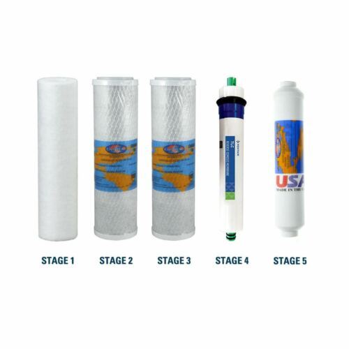Ultima VII Compatible RO Replacement Filter Kit with 50 GPD Membrane