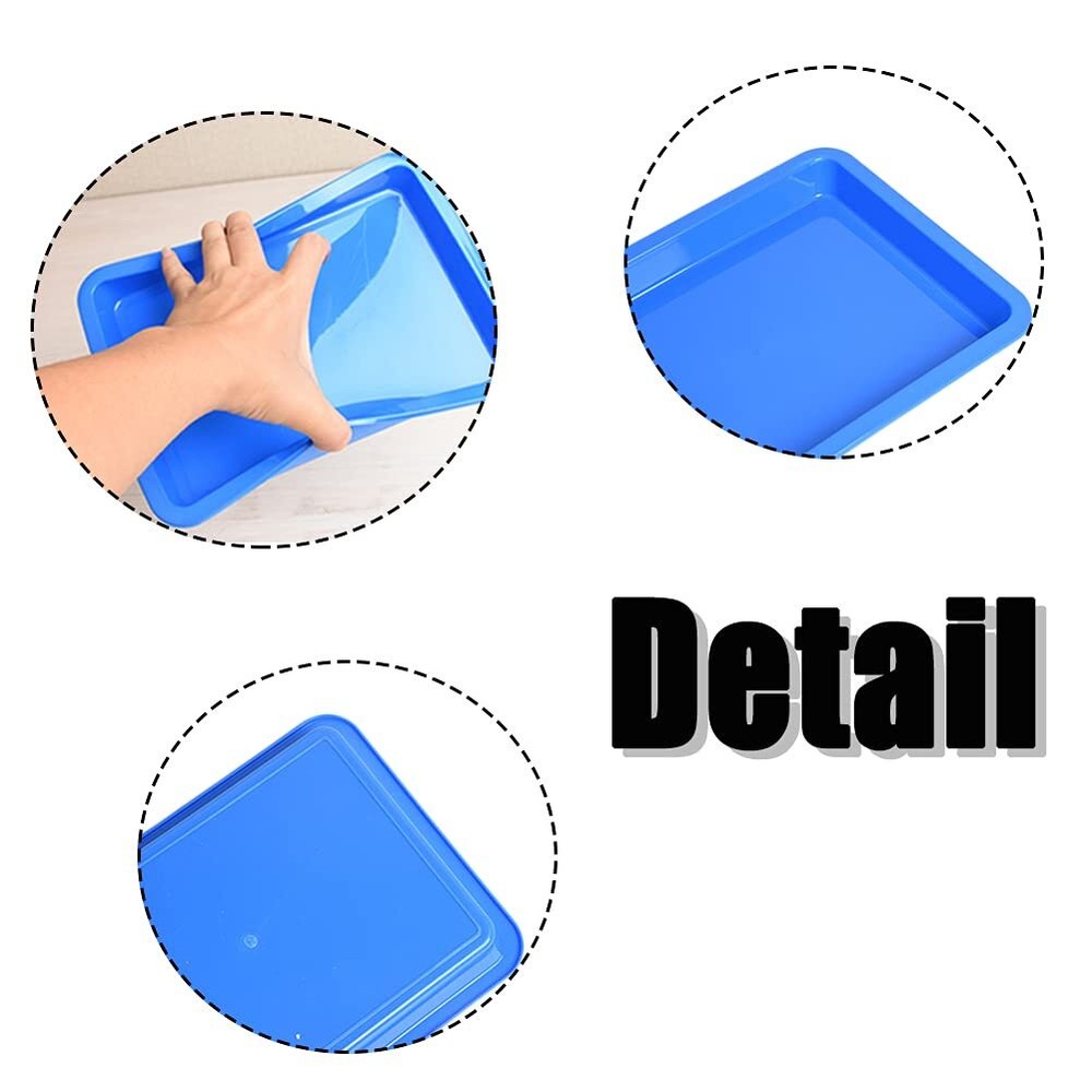 10 Pcs Plastic Art TraysMulticolor Activity Tray Organizer Serving Tray for C...