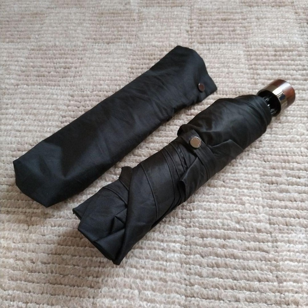 Burberrys Folding Umbrella Black Check Umbrella Manual Open Authentic