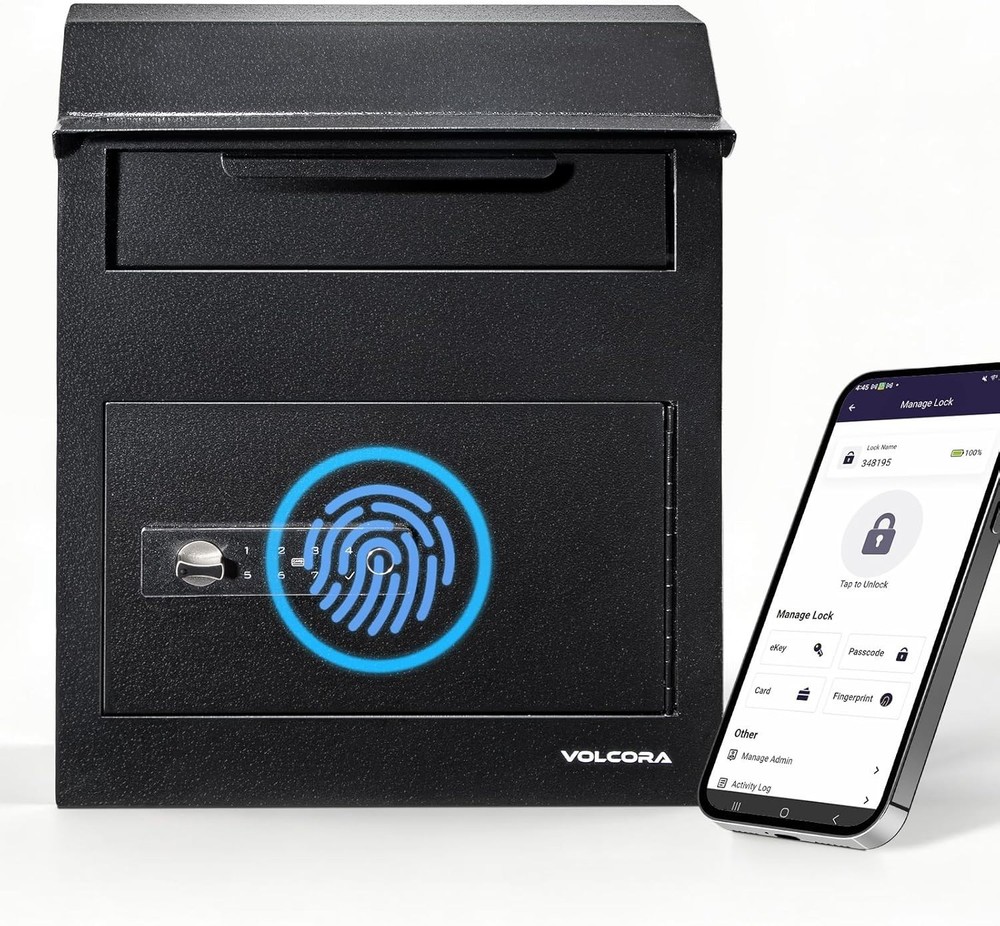 Volcora Smart Key Drop/MailBox with Fingerprint Lock