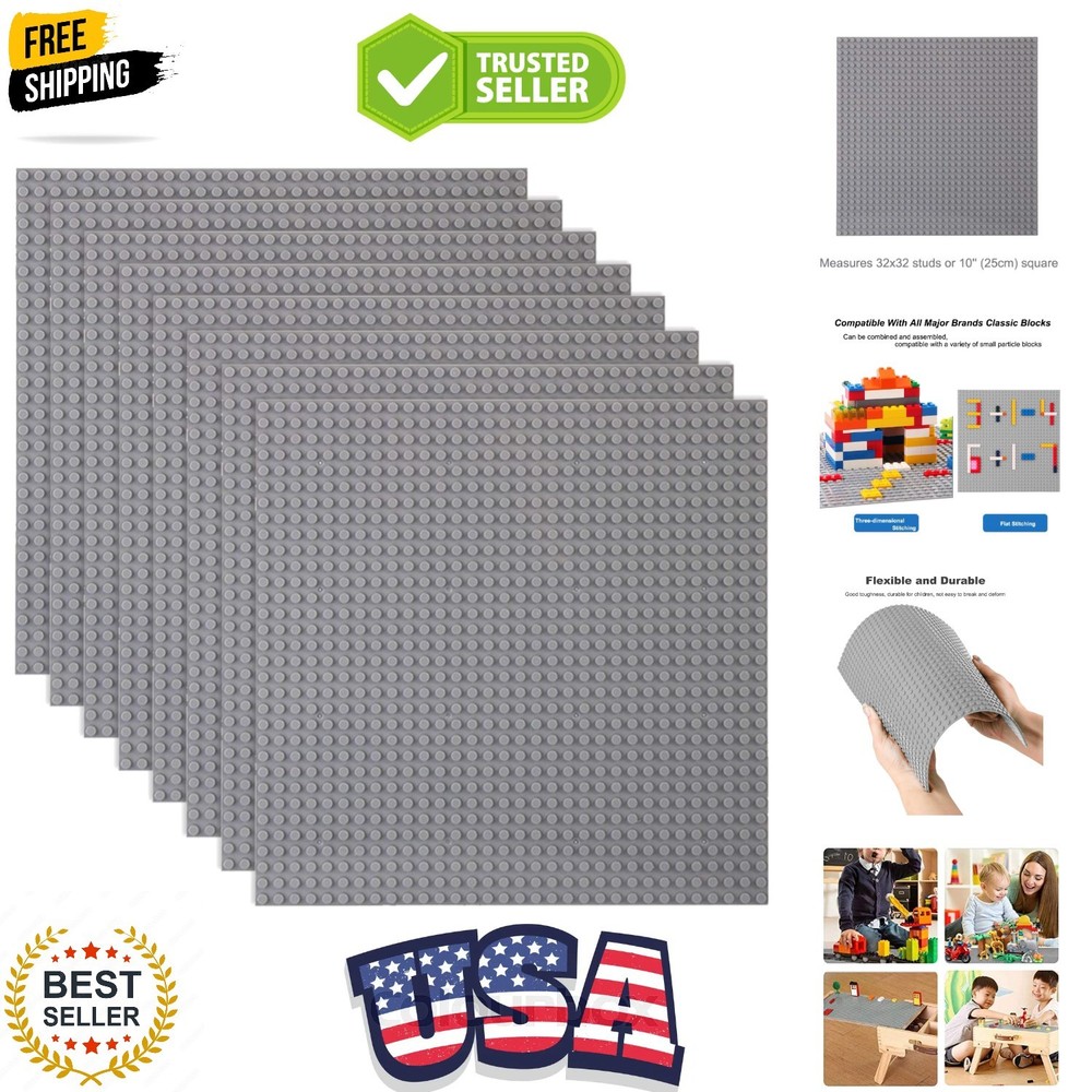 Classic Baseplates Building Plates for Building Bricks 100% Compatible with A...