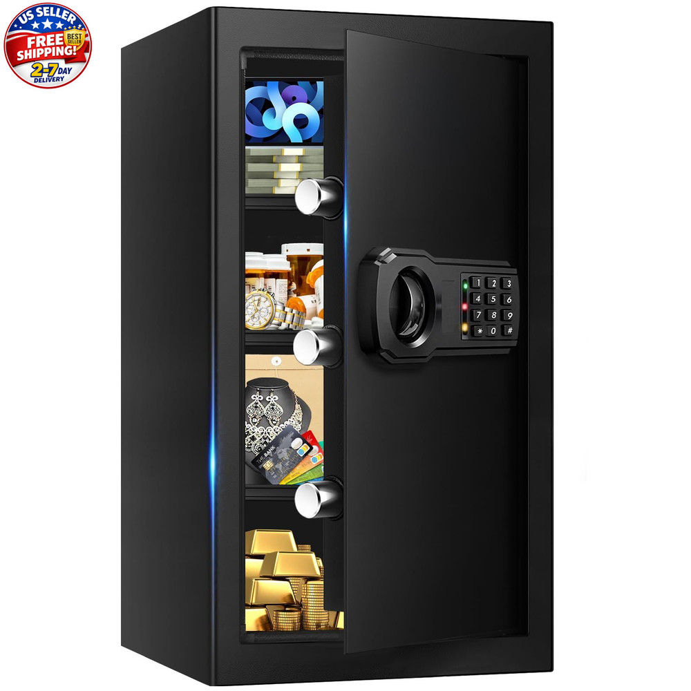 6.1 Cuft Extra Large Fire Safes for Home, Digital Fireproof Safe w/ Programmable