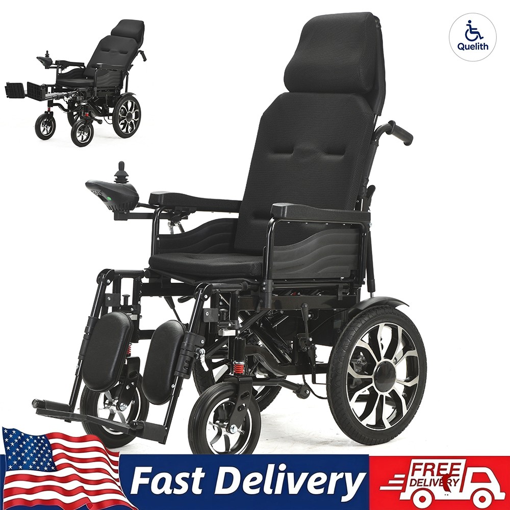Intelligent Foldable Electric Wheelchair High Backrest Power Mobility Scooter