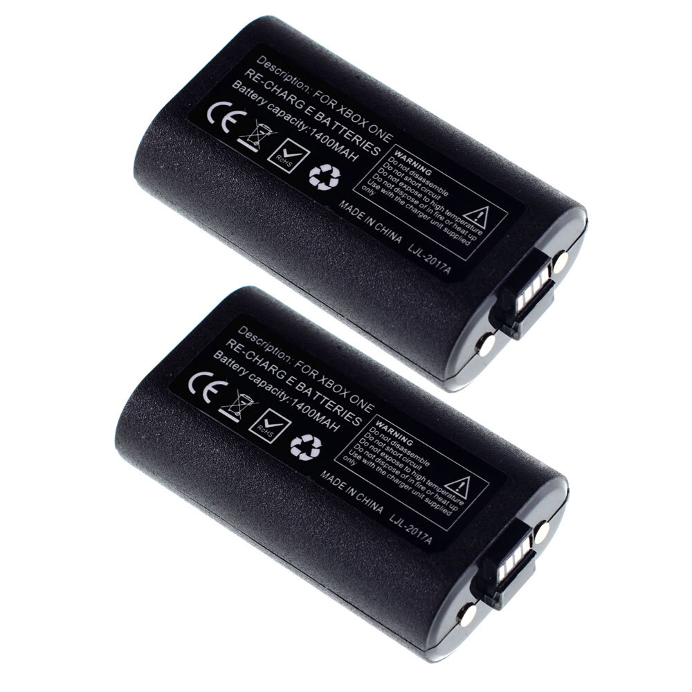 2Pack For Official Microsoft XBOX ONE Controller Play and Charge Kit 1400mAh