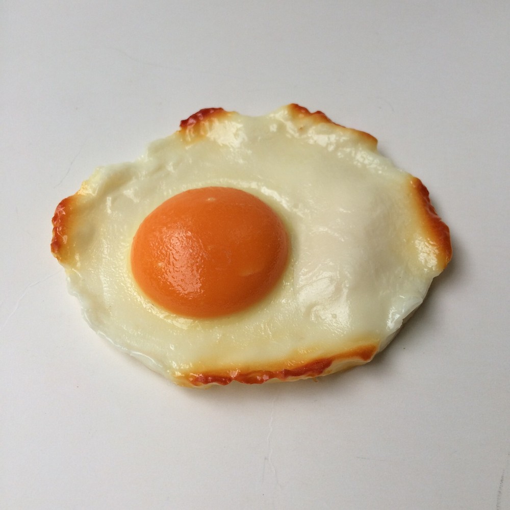 Fake Fried Egg Artificial Rubber Food Display, Kitchen Decor, Props