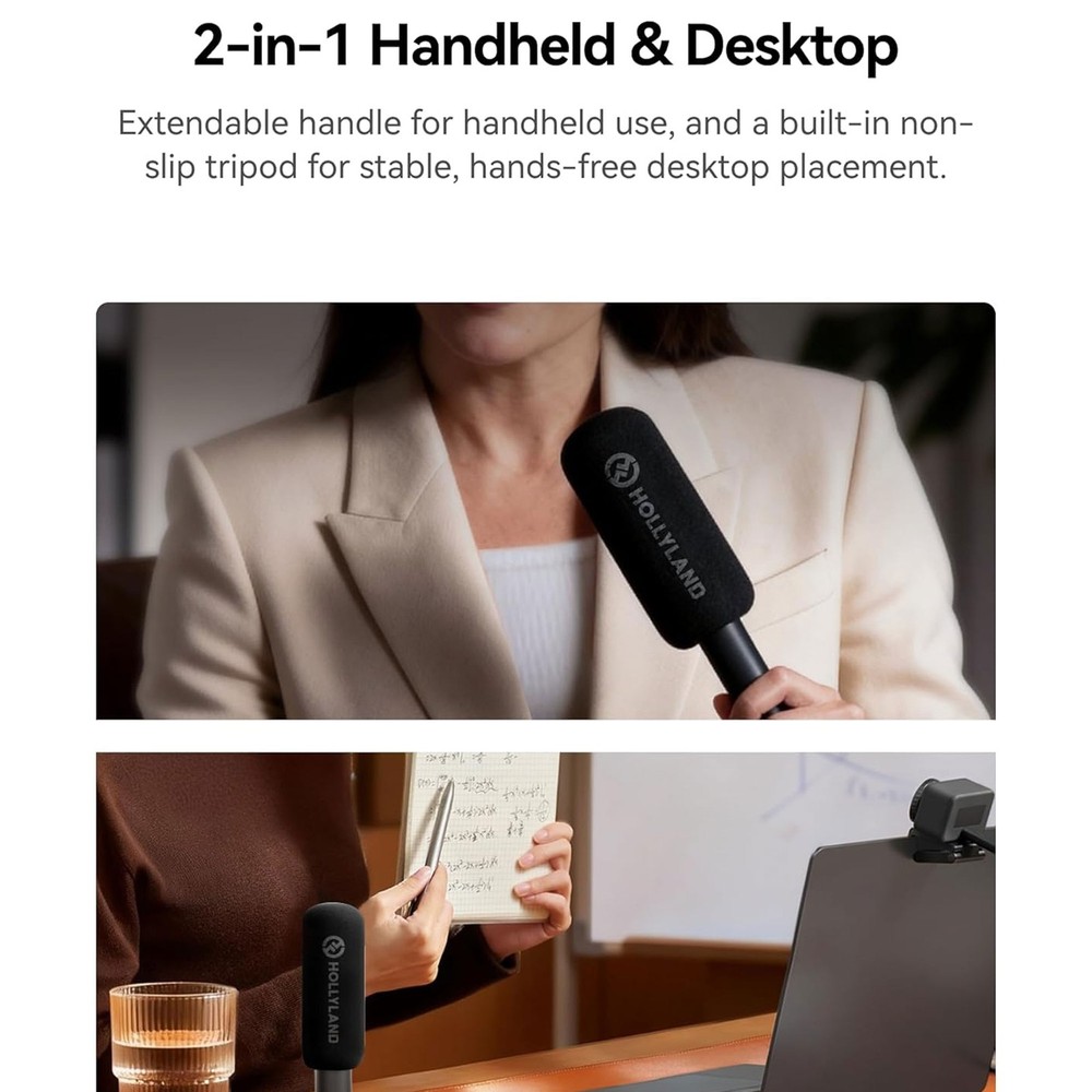 Hollyland Interview Adapter for Wireless Microphones Handheld and Desktop Use