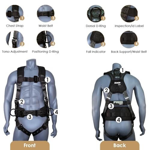 Demon Fall Protection Comfortable Digital Camo Large-Extra Large Harness Only