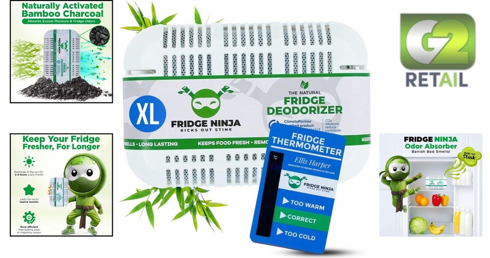 Ultimate Refrigerator Odor Eliminator – 12- Unscented Deodorizer Solution