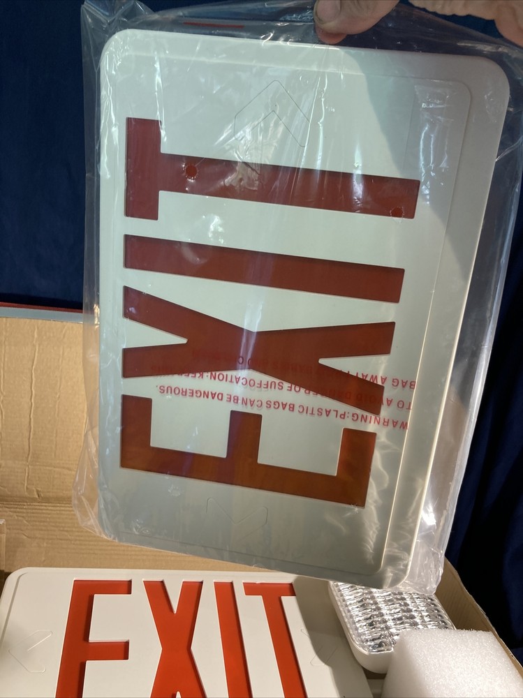 Lithonia Lighting Exit Emergency Light 1 Watt 2 Lamps LED Switchable Field Y3