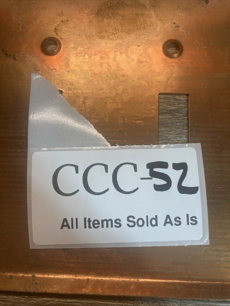 5 Gang Vintage Copper Toggle Switch Cover See Notes