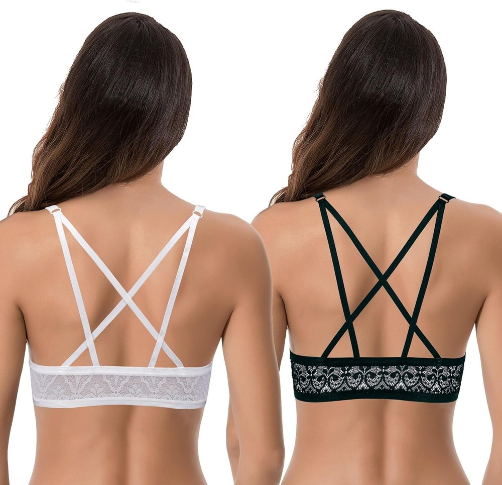 Curve Muse Attractive Push Up Front Closure Bra 46B 2-Pack Padded Underwire