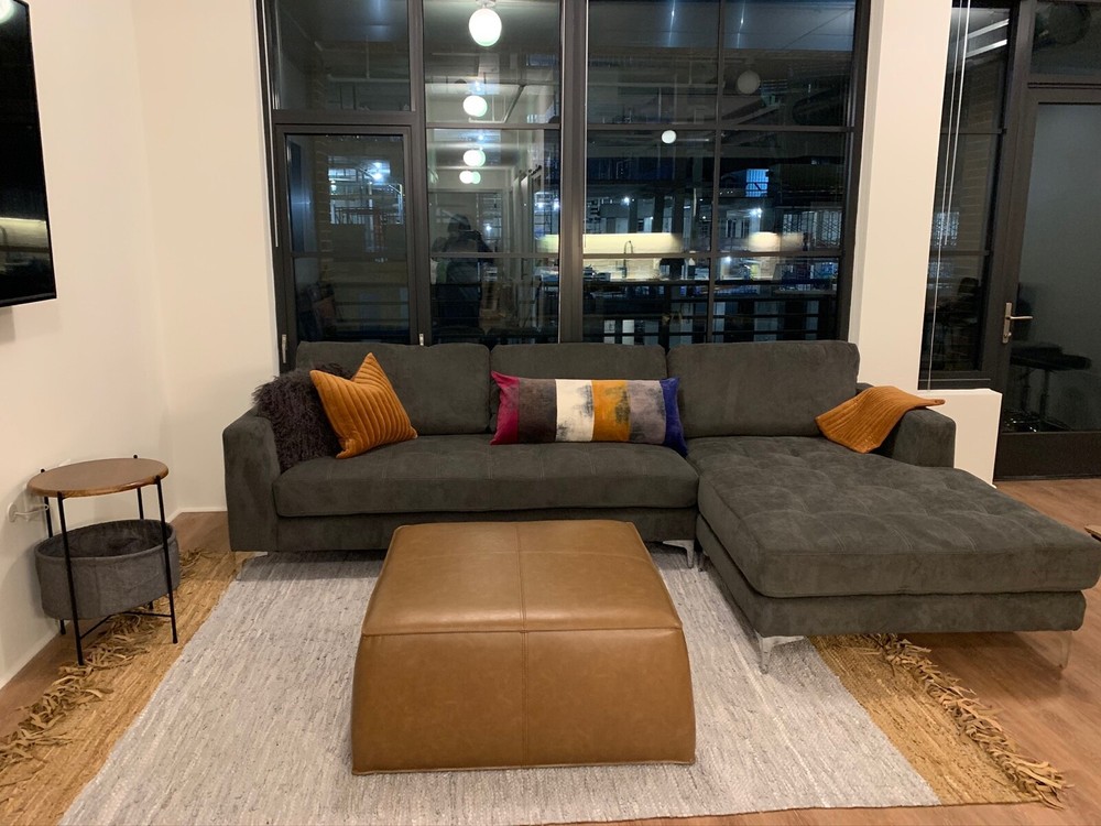 Sectional Sofa Grey Right Facing