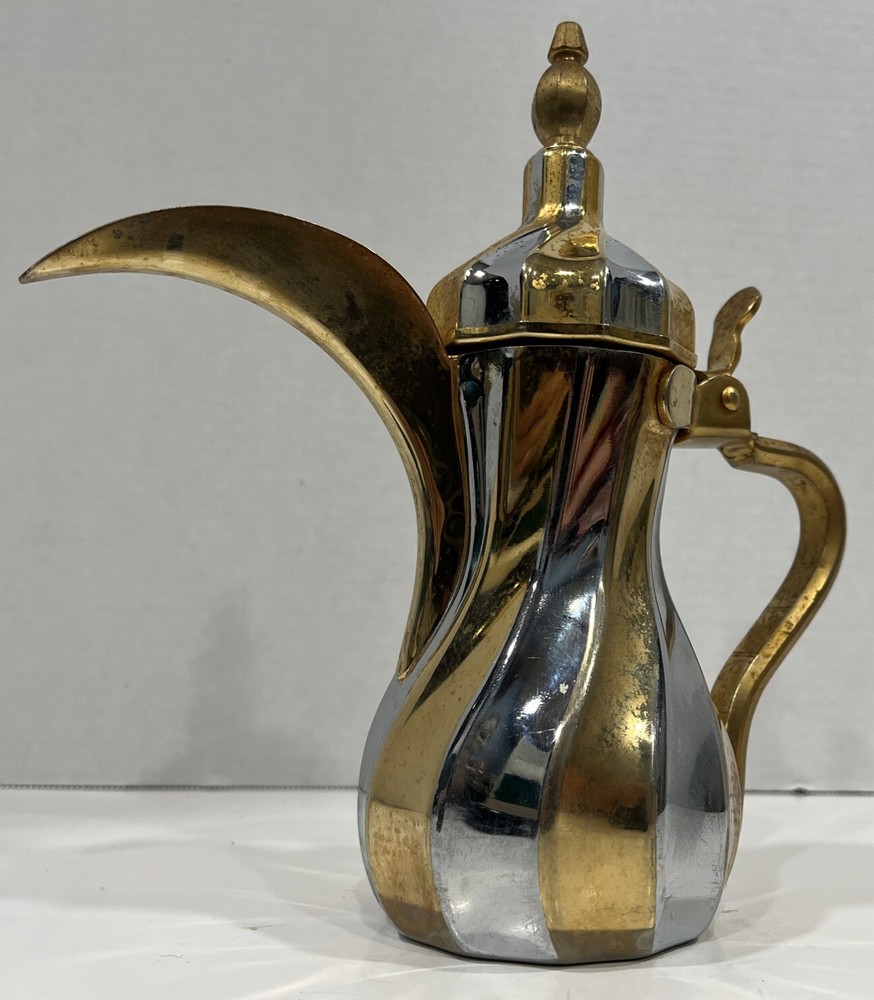 Stainless Steel Brass Turkish Middle Eastern Tea Coffee Teapot