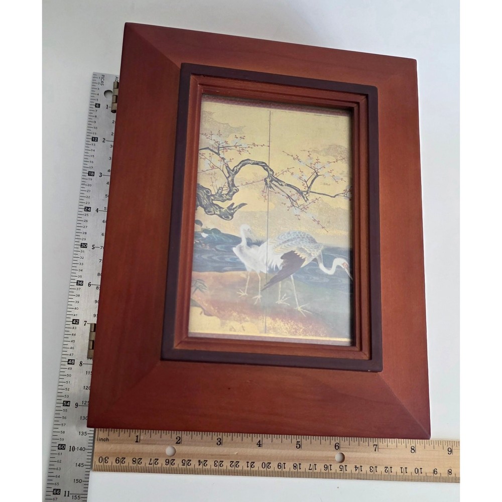 Wooden Photo Frame Keepsake Box – Hinged Storage Box w/ Interchangeable Image