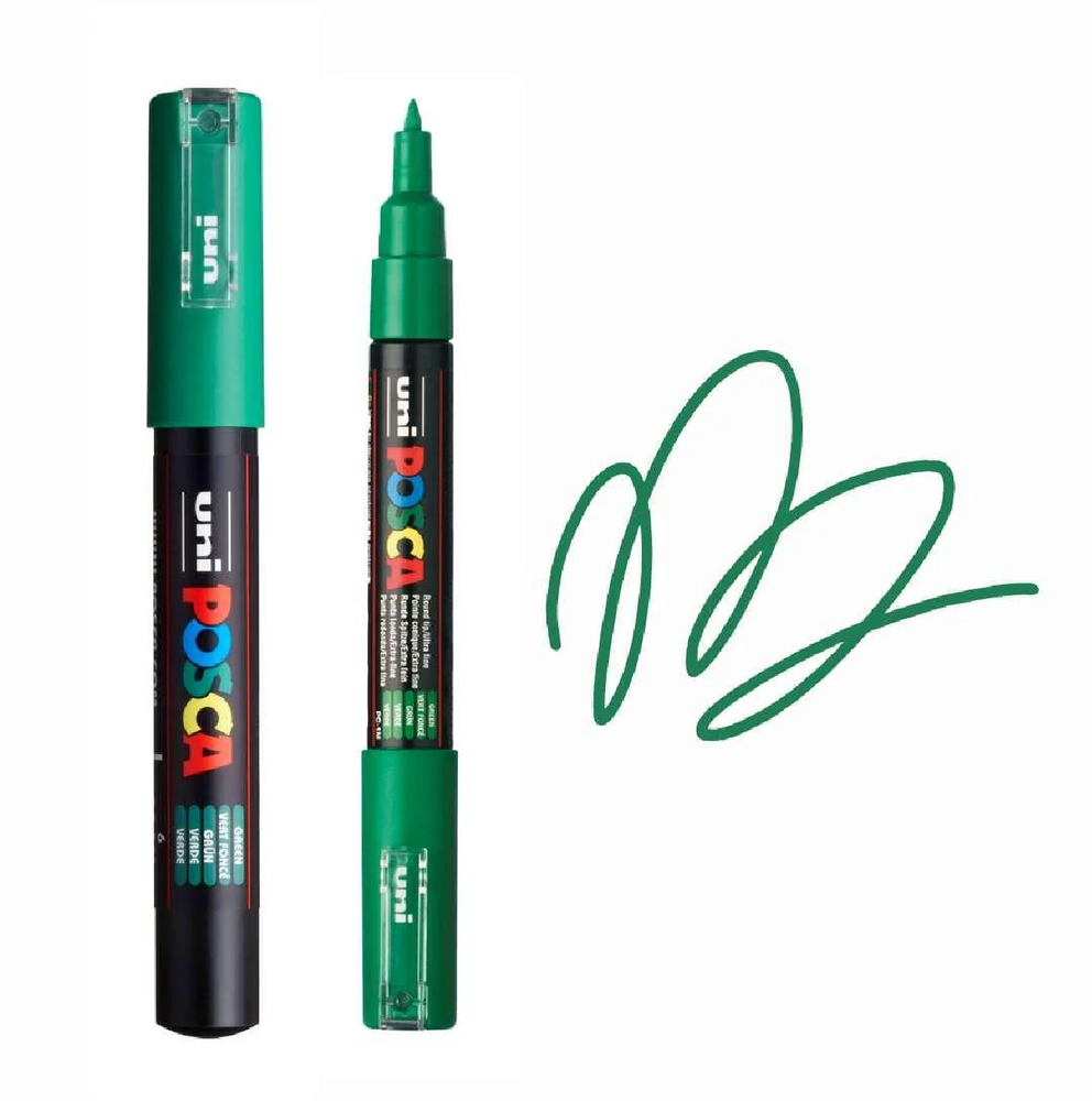 Green Queen Bee Marker Uni Posca PC1M.6 Water-Based Non-Toxic