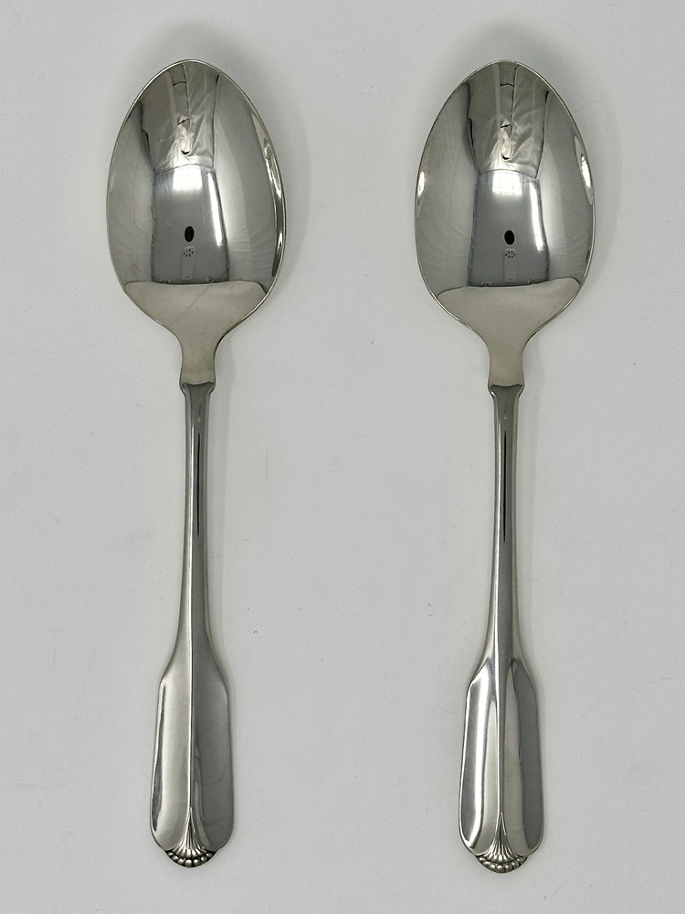 Oneida Ridgecrest Set of 2 Solid Serving Spoons 8 1/2"