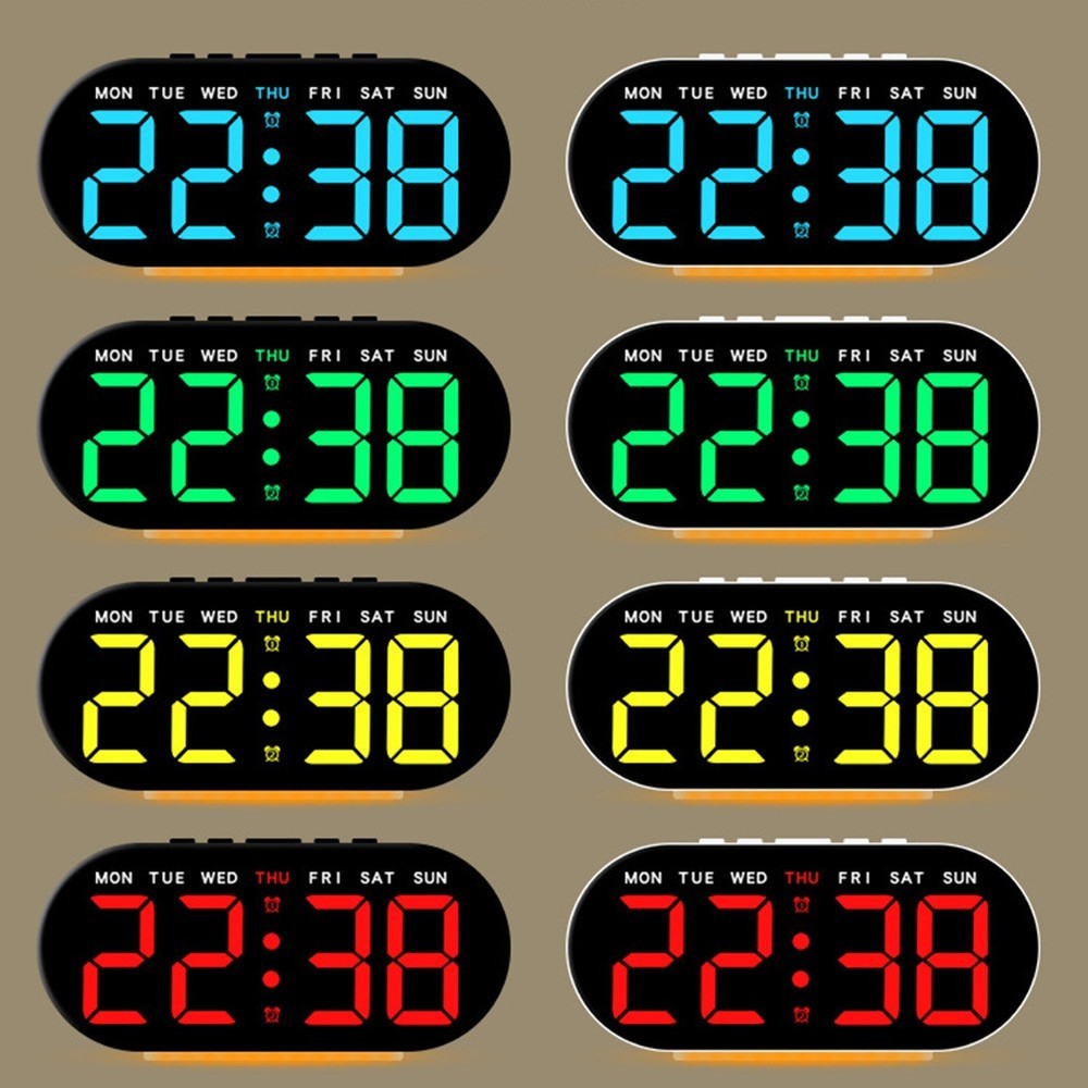 Compact LED Alarm Clock Featuring Temperature Display for Easy Reading