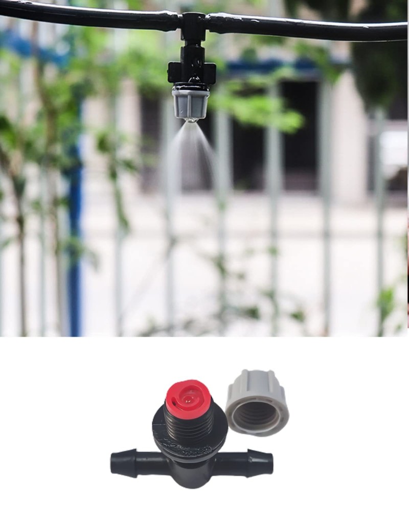 50pcs Micro Spray Irrigation Drippers,Three-Way Integrated Atomizing Nozzle, ...