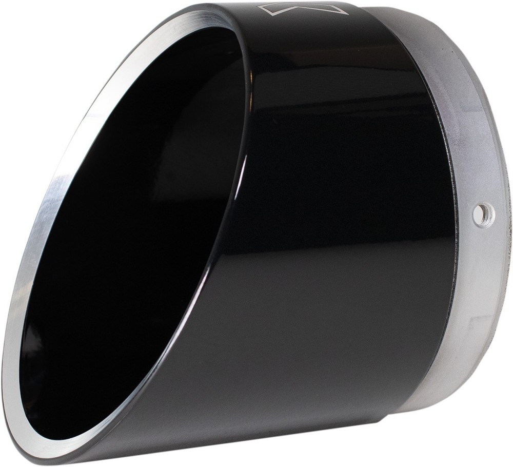KHROME WERKS 200714P Replacement End Cap - Edge - 4-1/2" - Black