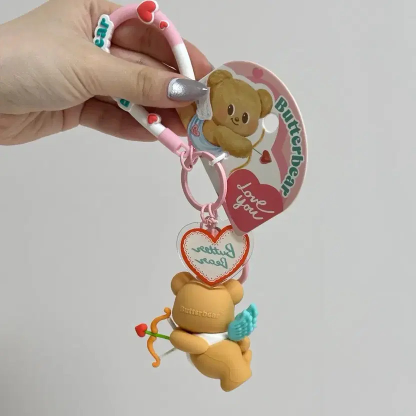 Butter Bear Cupid Keyring