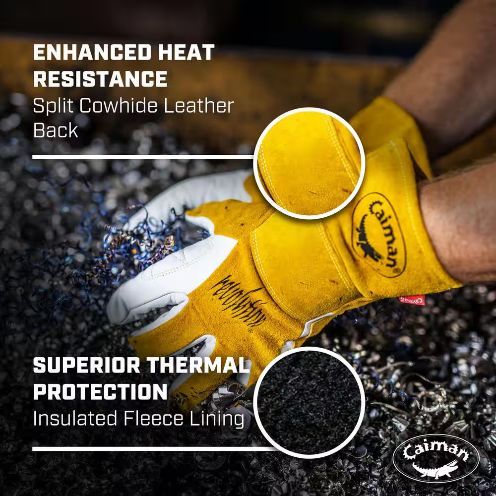 Medium Premium Goat Grain Tig/Multi-Task Welder'S Glove with Split Cowhide Back