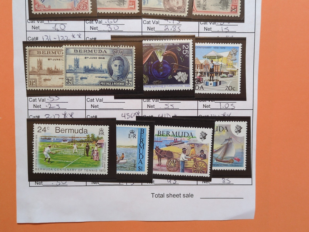 APC W6137 Bermuda on circuit sheets about $150 scv MNH