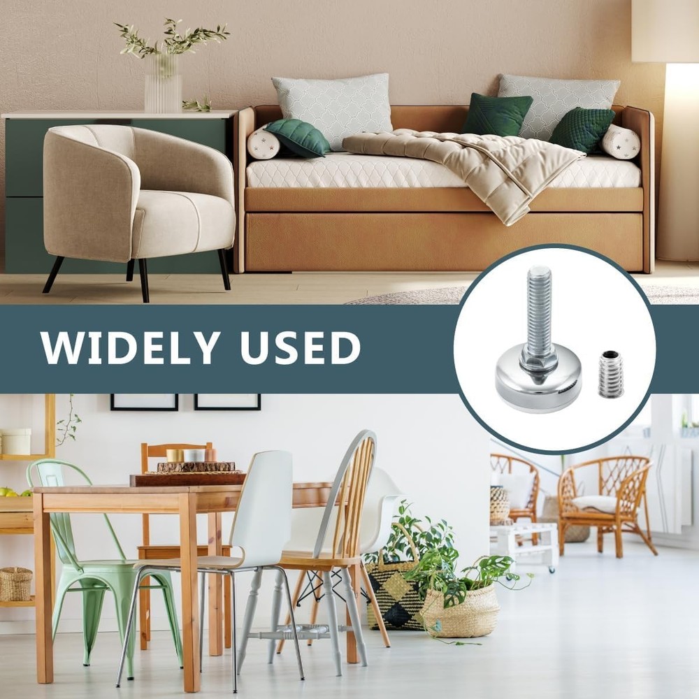 POWERTEC Threaded Leveling Feet Insert, Set of 4,